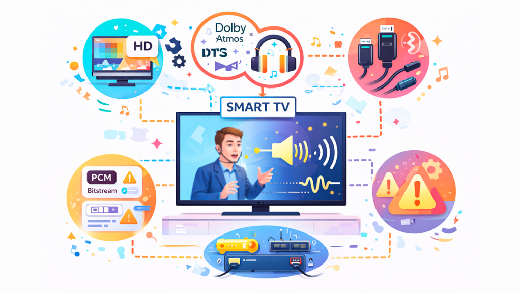 causas del retraso de audio en una Smart TV