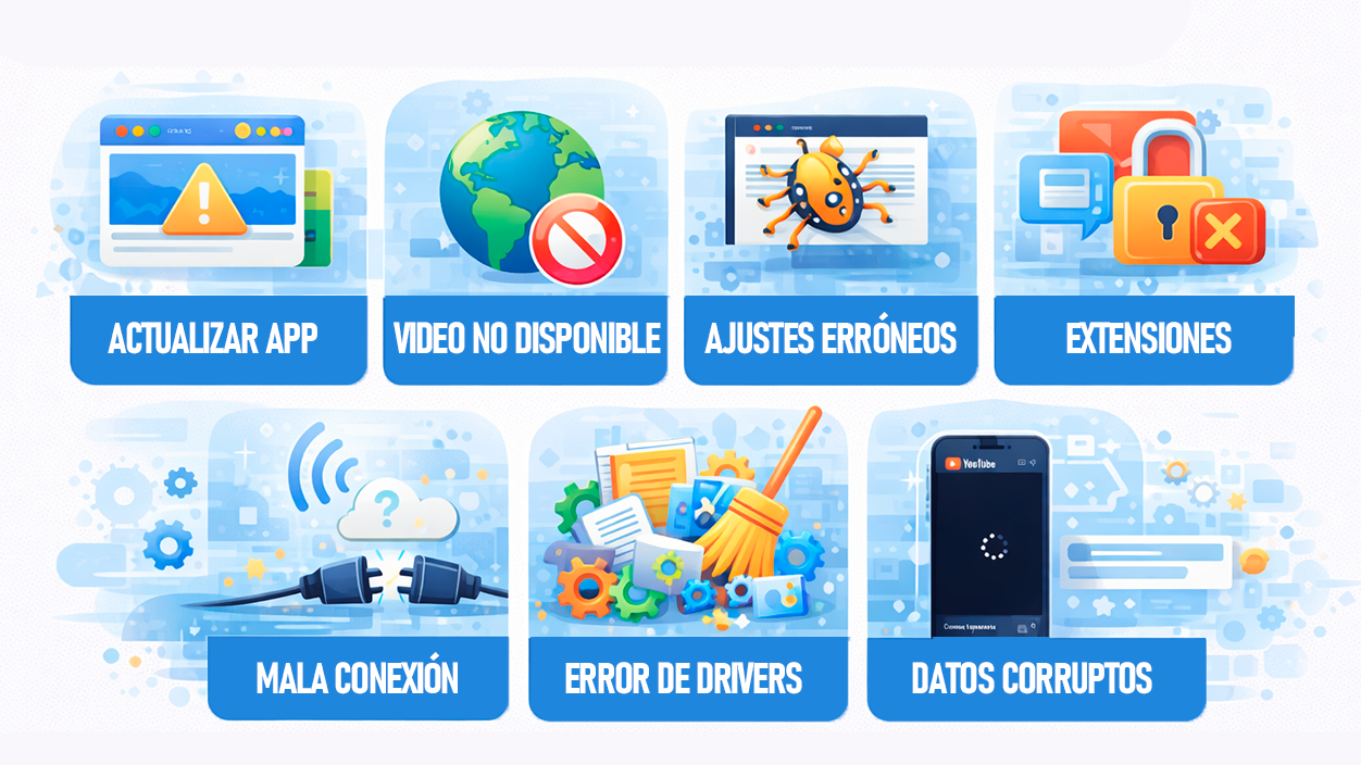 causas pantalla negra youtube