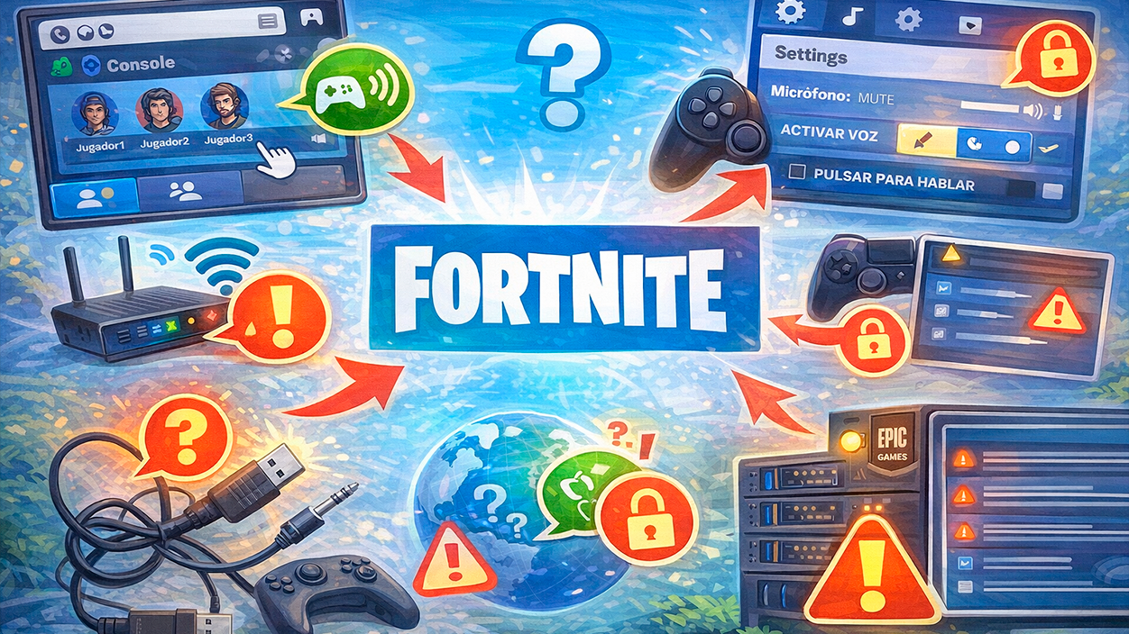 chat de voz de Fortnite no funcione