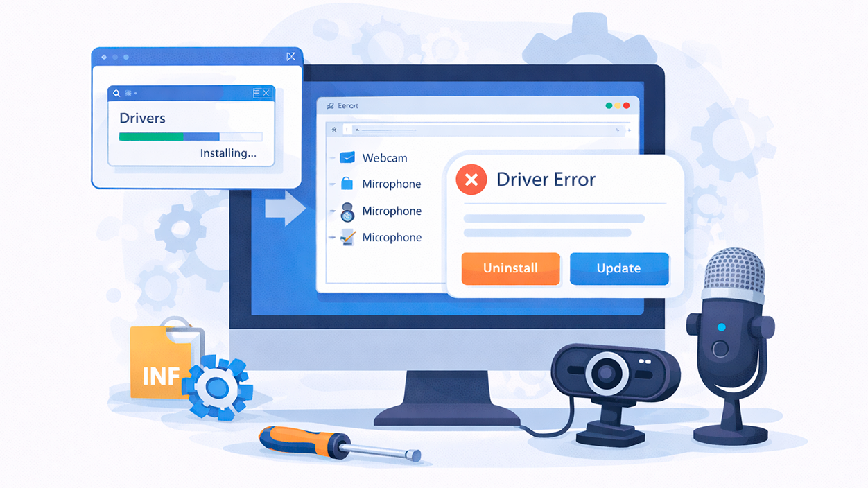 error drivers microfono camara
