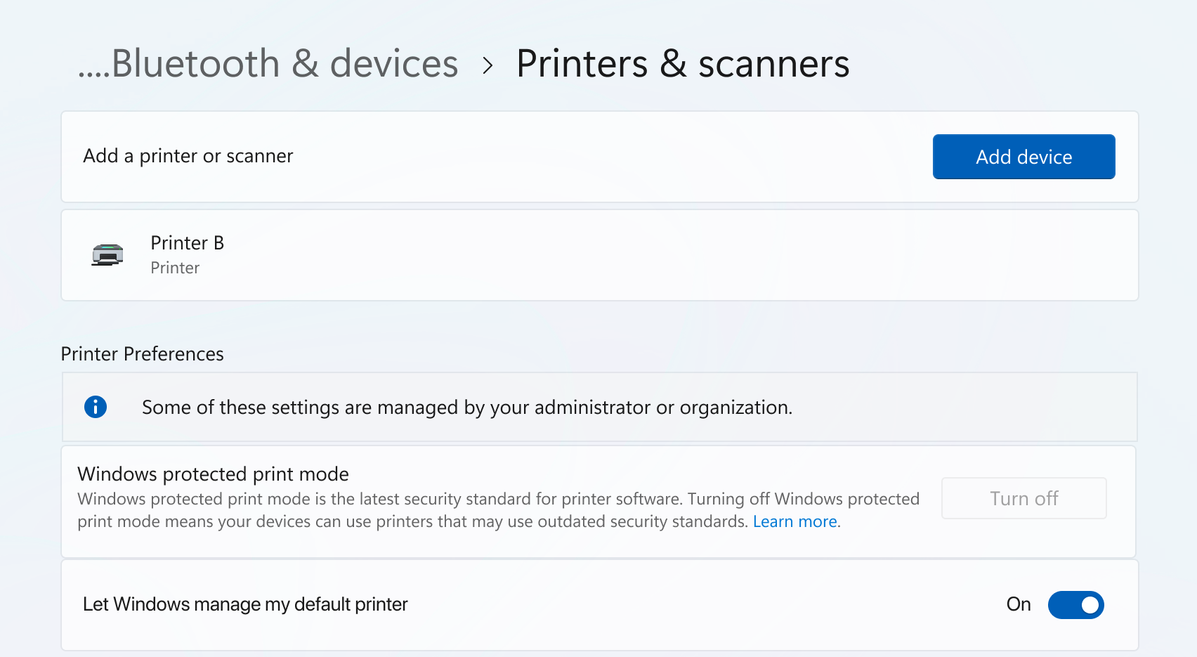 Modo de impresión segura en Windows 11