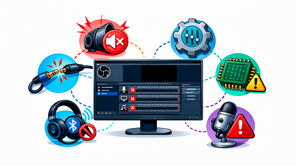 motivos por los que OBS no detecta o no graba audio
