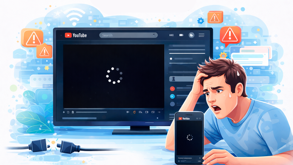 pantalla negra en YouTube