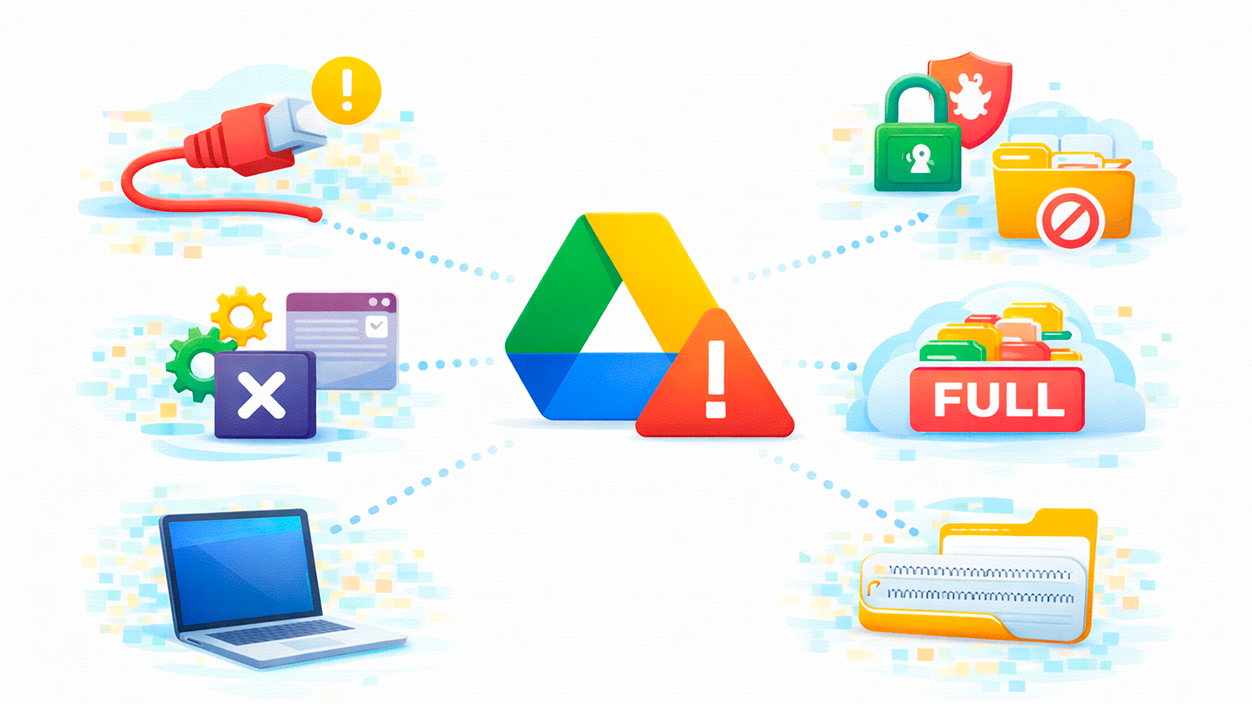 porque Google Drive no sincroniza