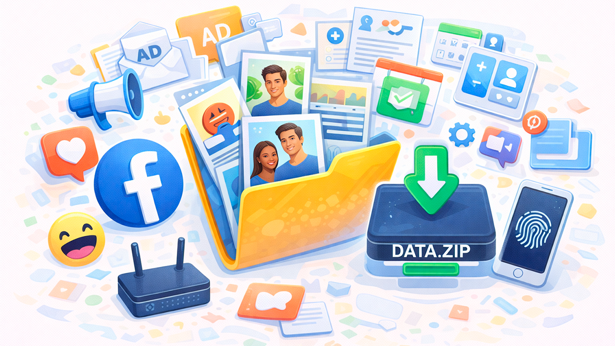 qué información puedes descargar Facebook