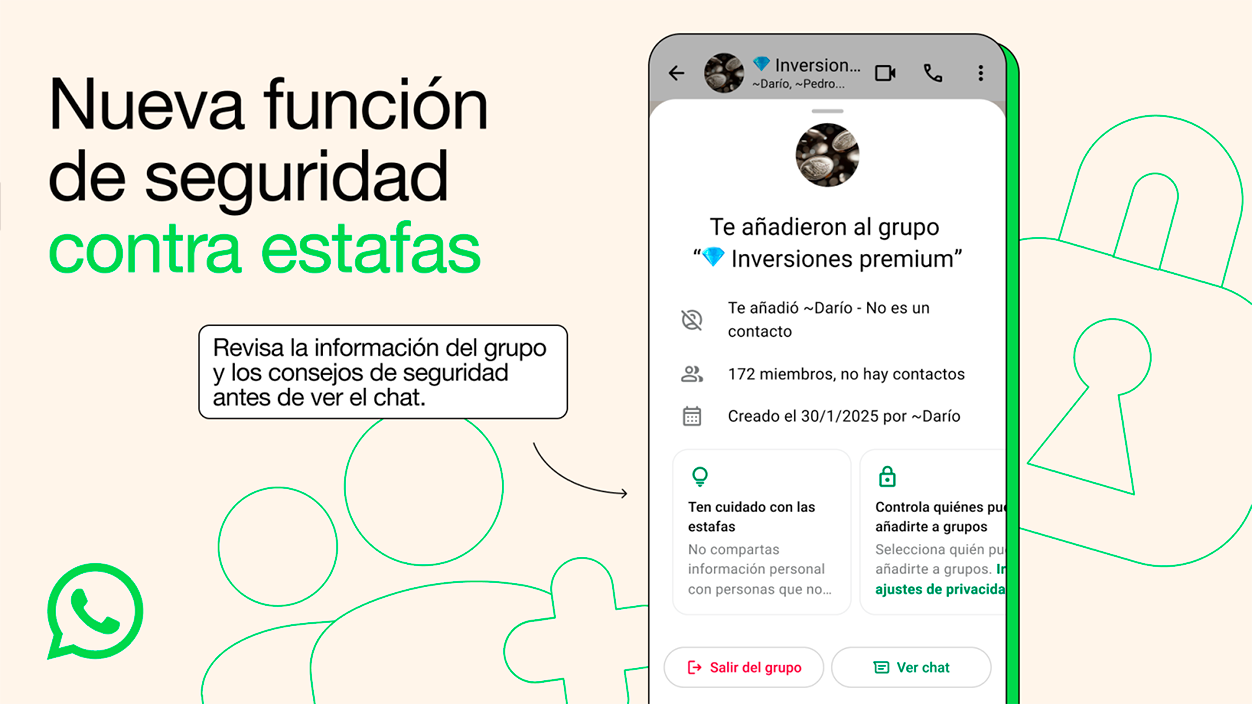 seguridad contra estafas en whatsapp