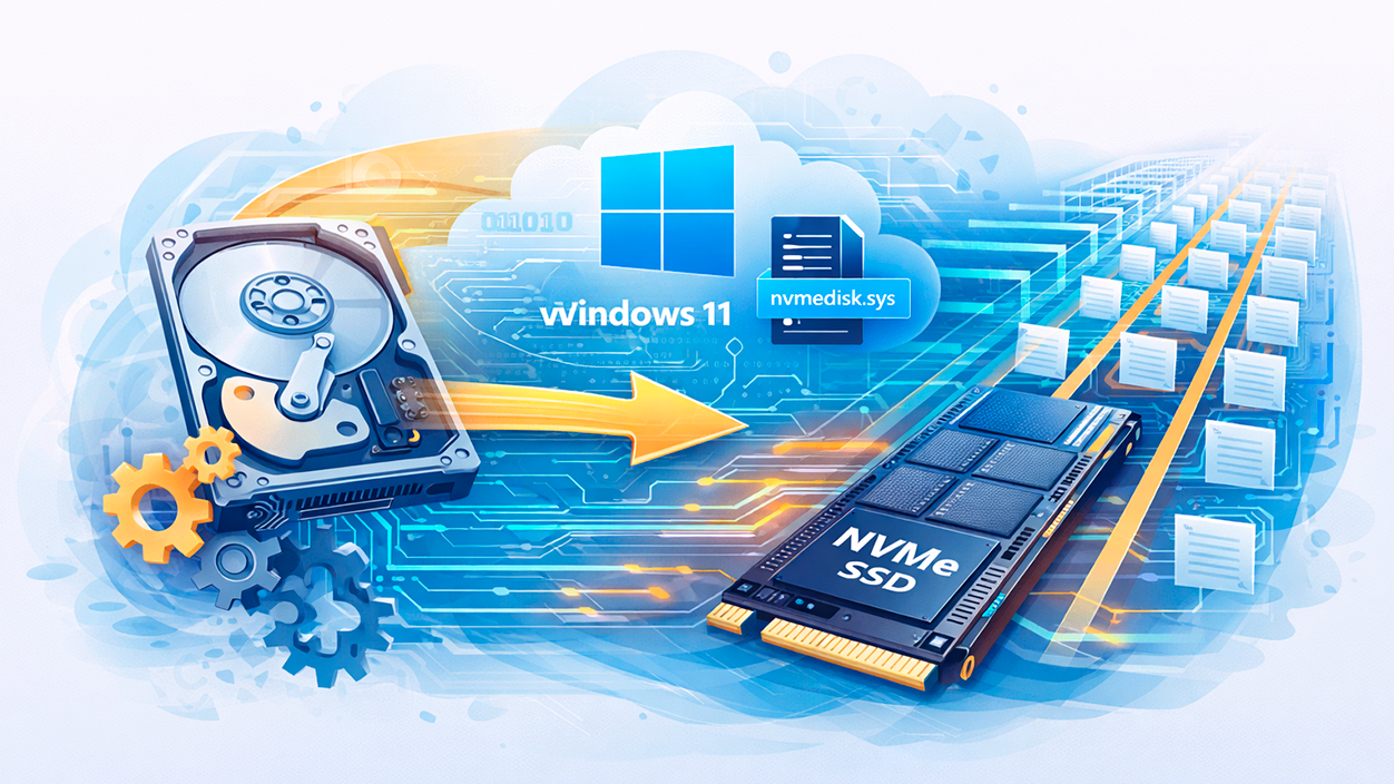 soporte NVMe nativo de Microsoft