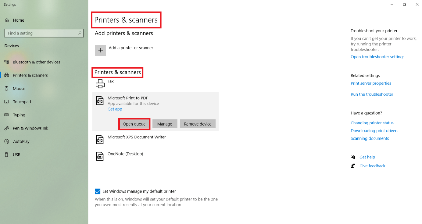 spooler de impresión en windows