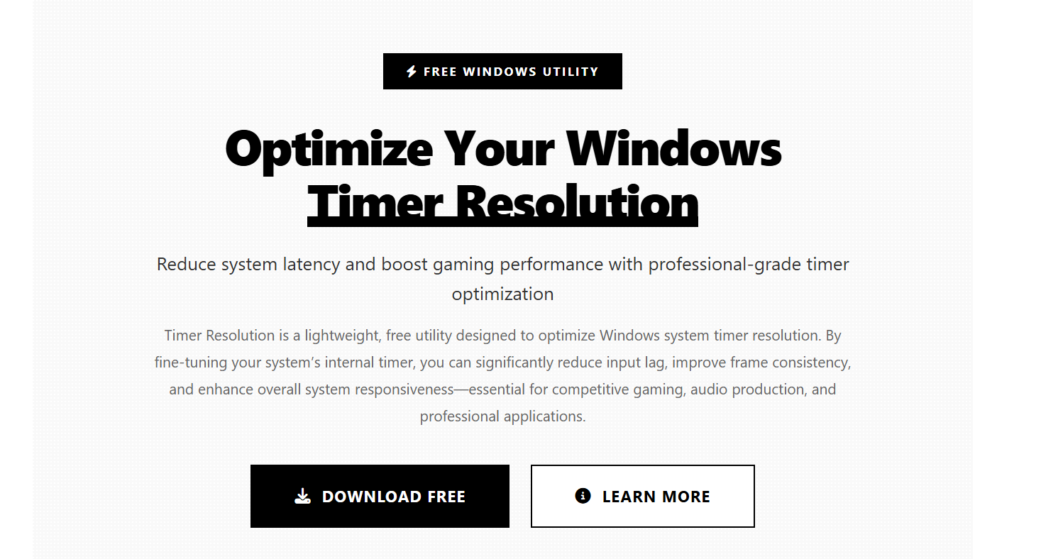 timer resolution en windows