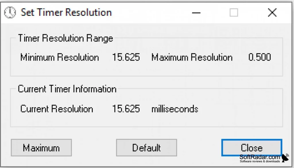 timer resolution windows