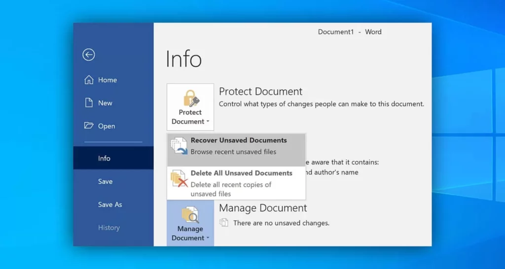 recuperar documento de word