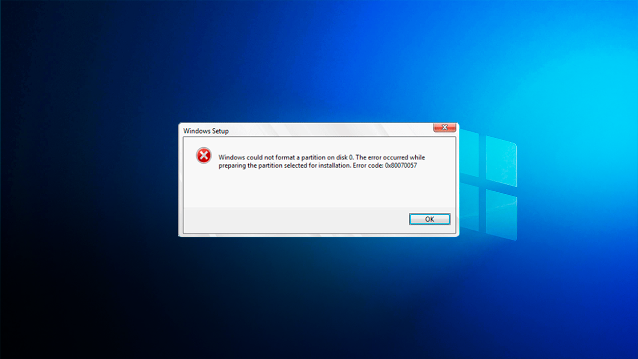 0x80070057 en Windows