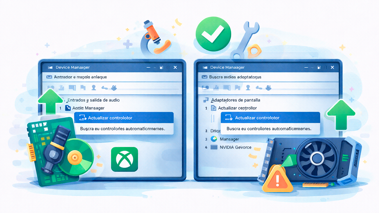 Actualizar controladores de audio y GPU