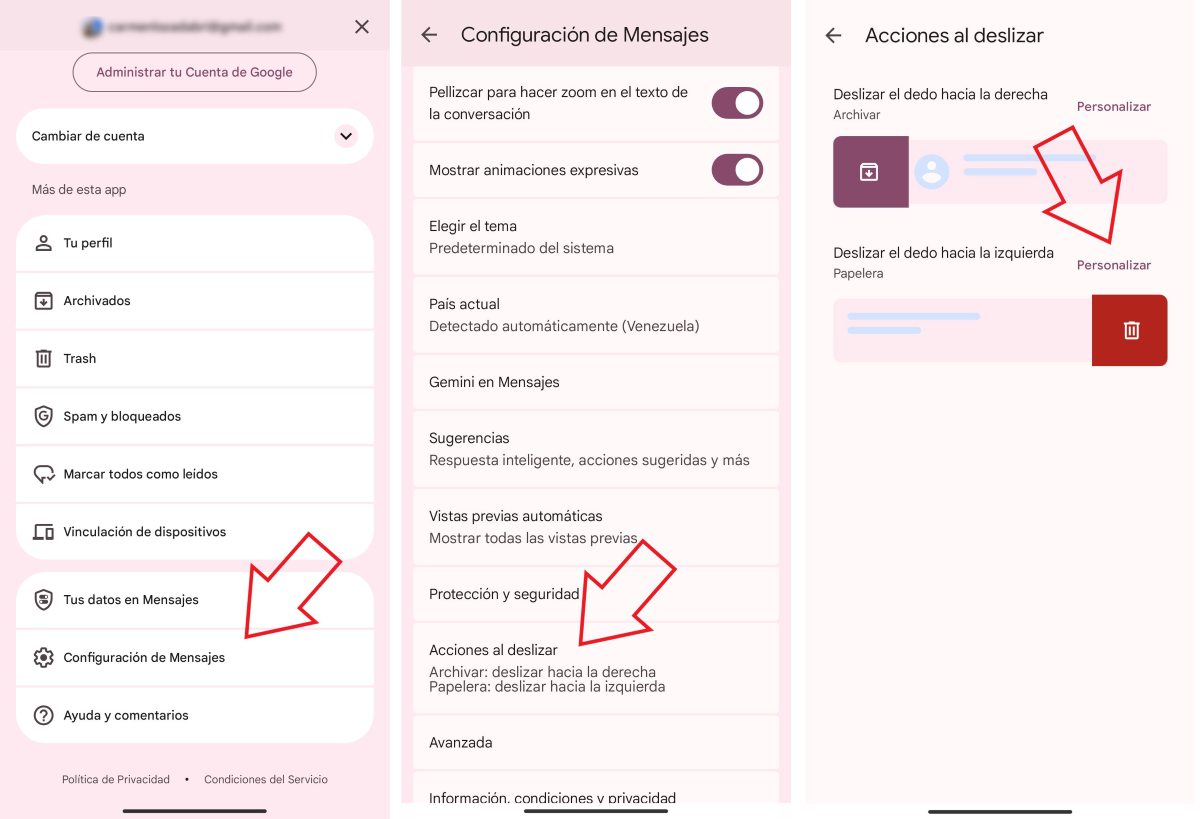 Administrar Papelera de Google Messages