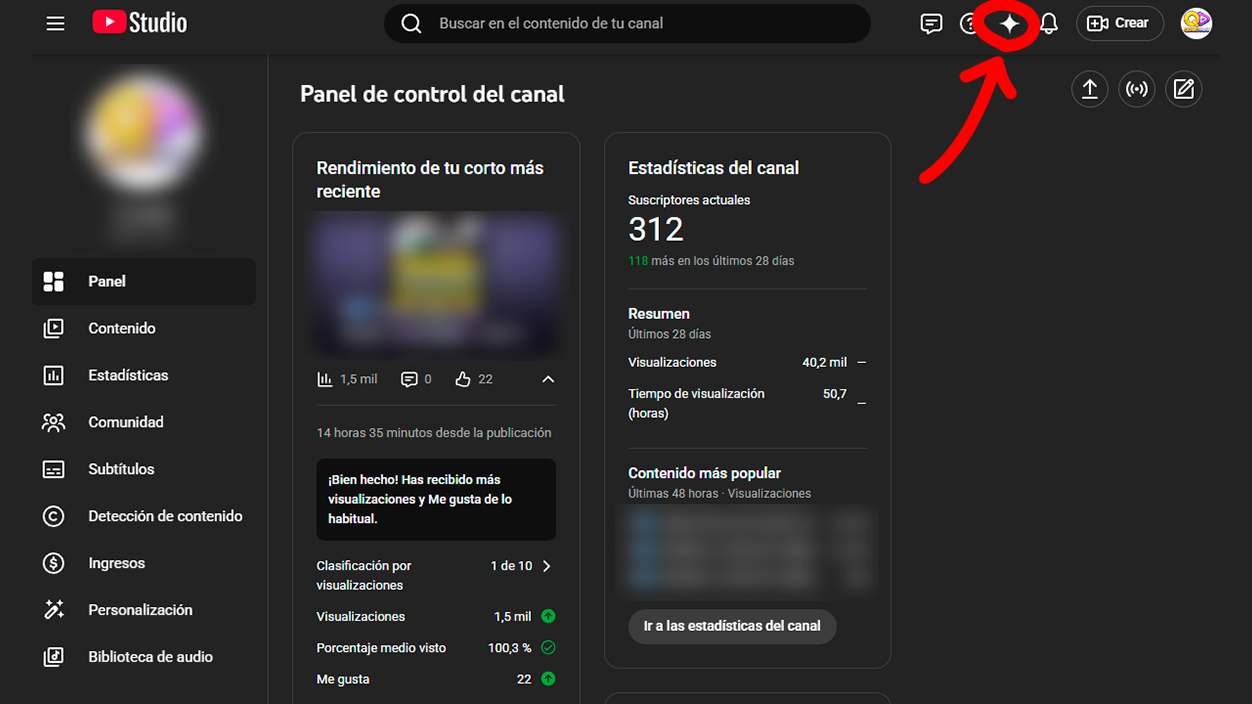 Cómo acceder a Ask Studio en YouTube