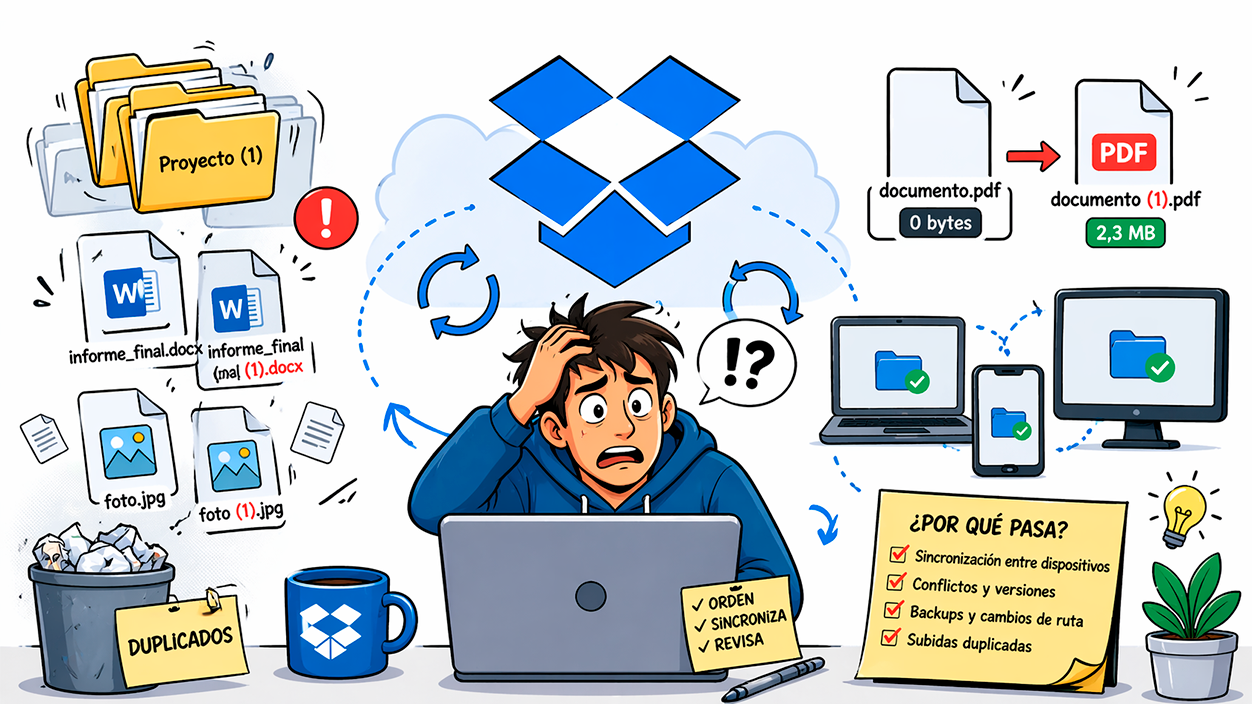 Dropbox crea carpetas duplicadas