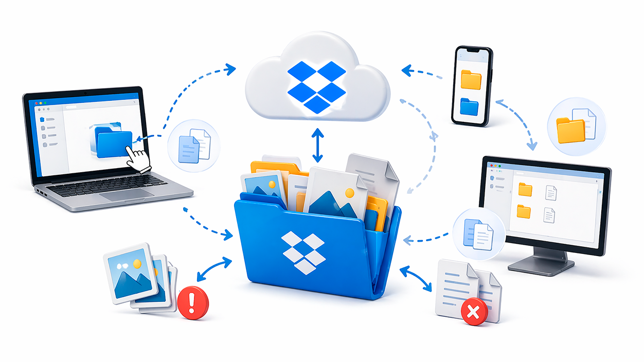 Dropbox crea carpetas y archivos duplicados
