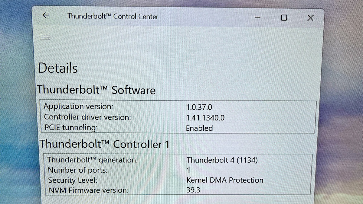 firmware thunderbolt