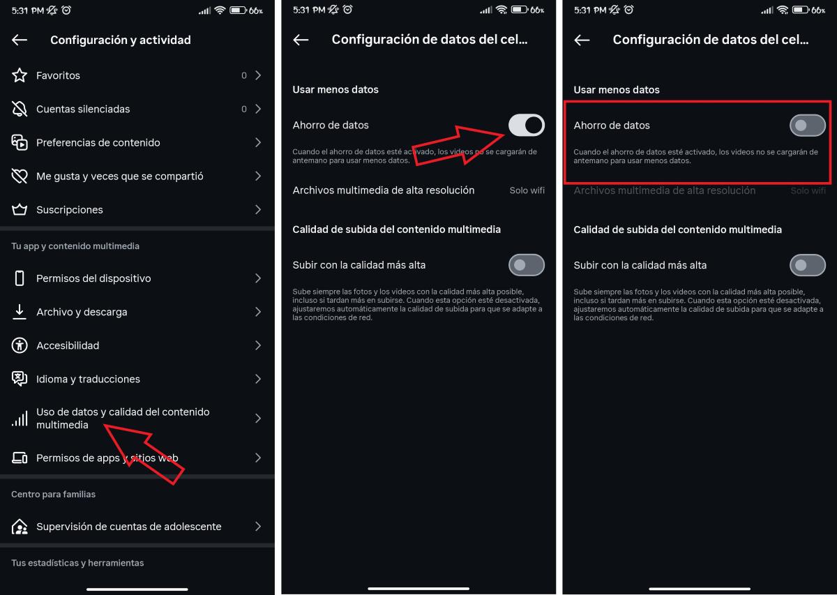 Instagram no te deja añadir música a una historia, desactivar ahorro