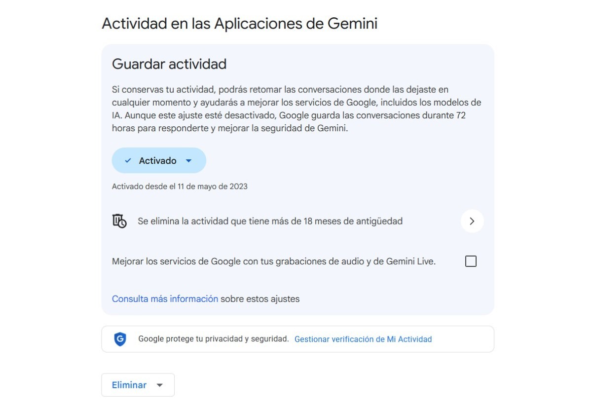 Mi Actividad de Google