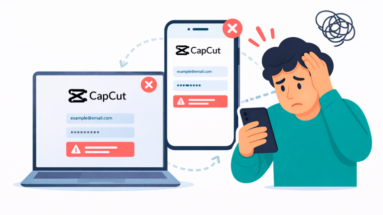 No puedo iniciar sesión en CapCut