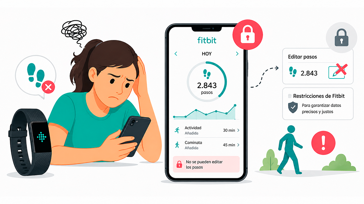 Por qué Fitbit no muestra o no deja editar bien el historial de pasos