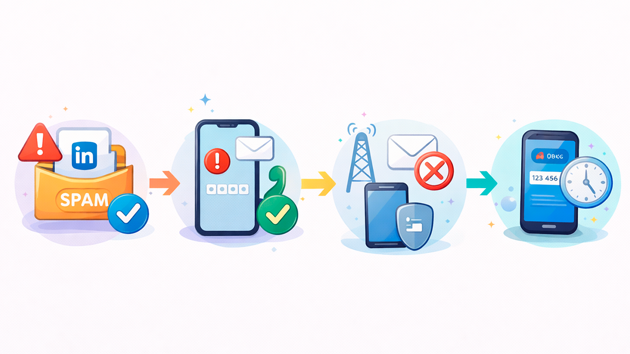Porqué LinkedIn no envía el código de verificación