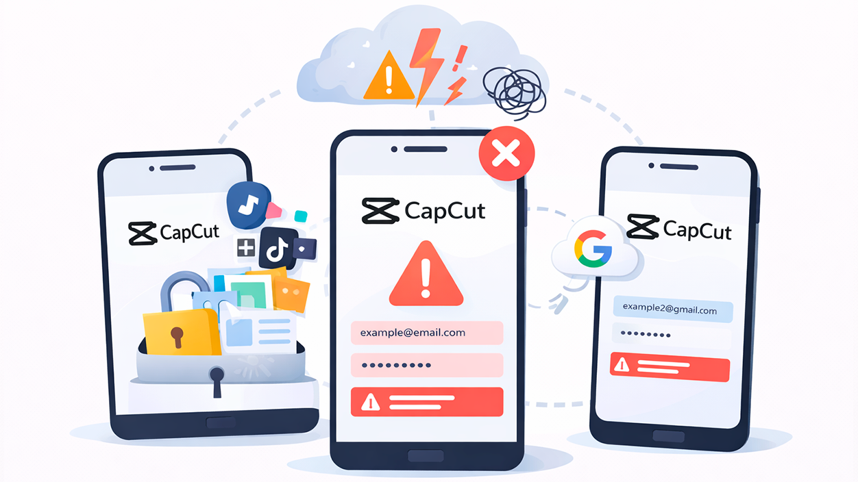 Problemas típicos al iniciar sesión en CapCut