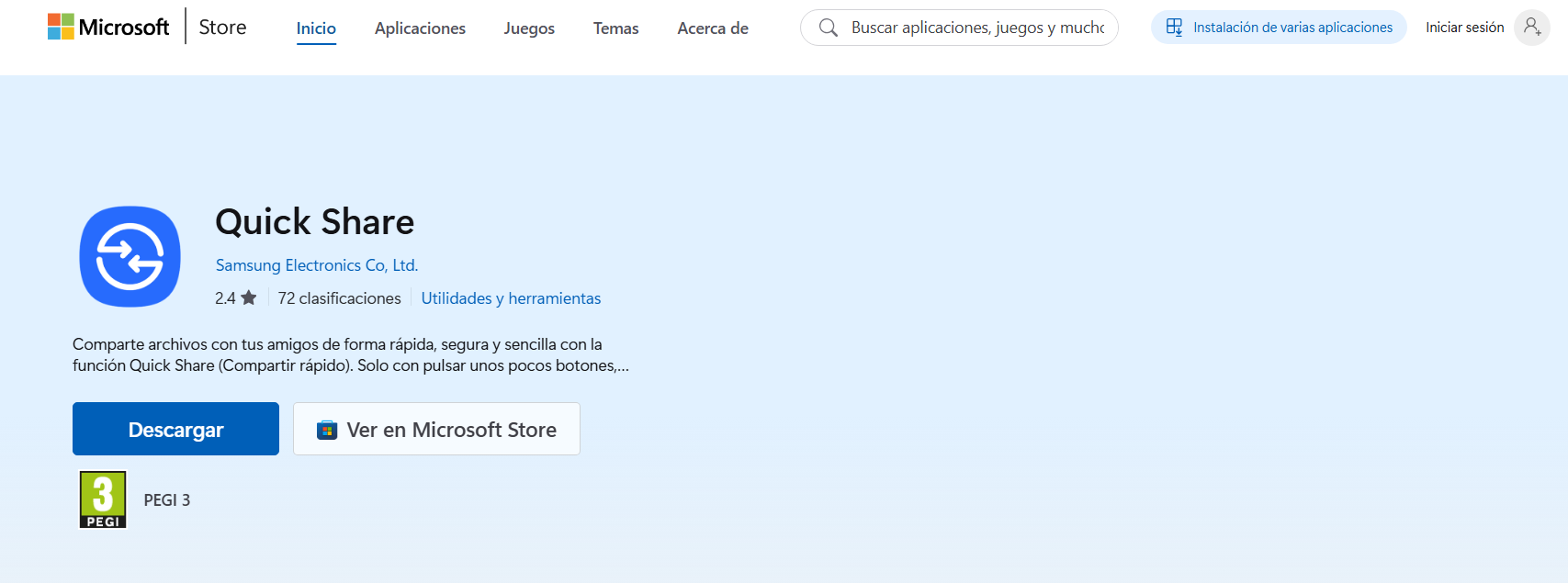 Quick Share no encuentra tu PC