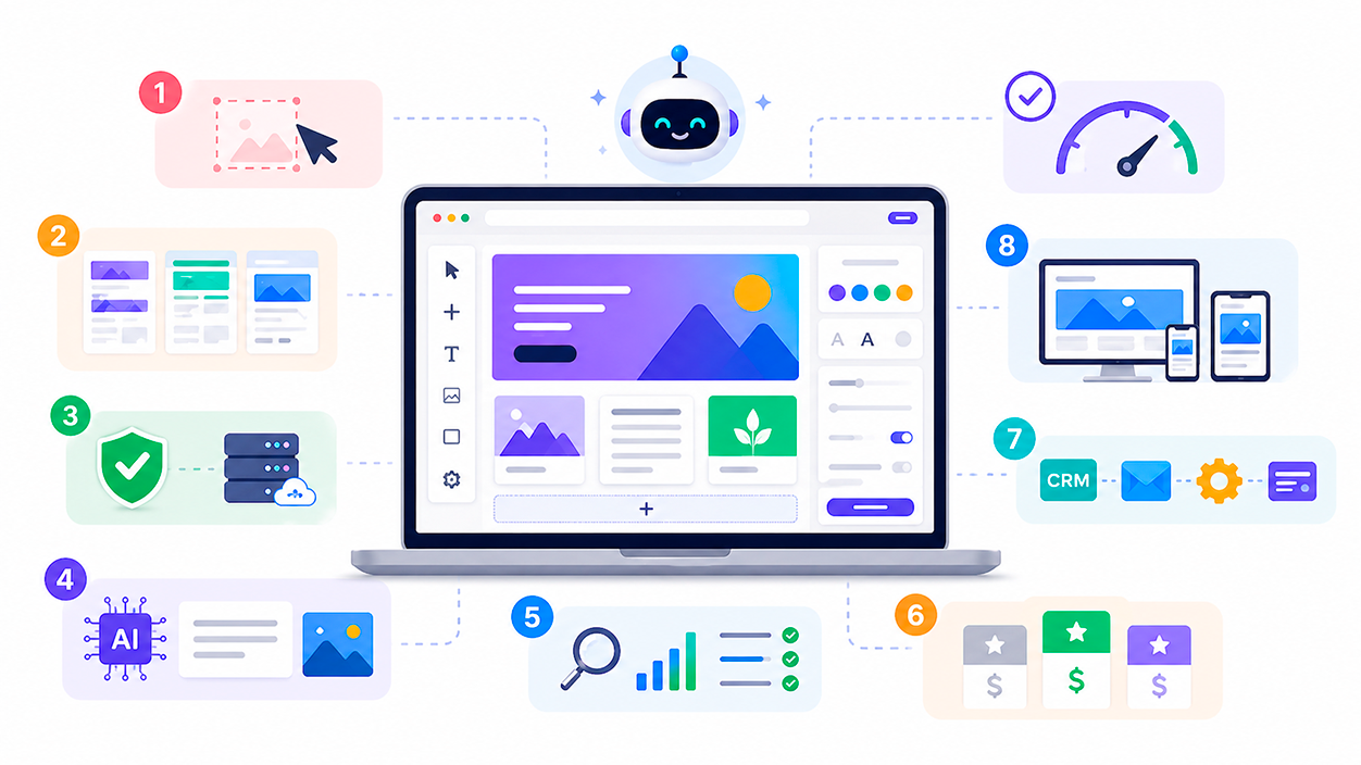 Qué debes buscar en una app para crear páginas web con IA