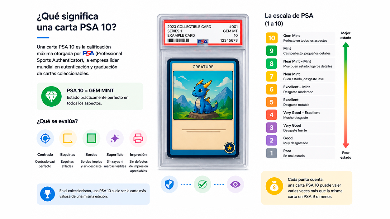 Que es una carta gradeada como 10