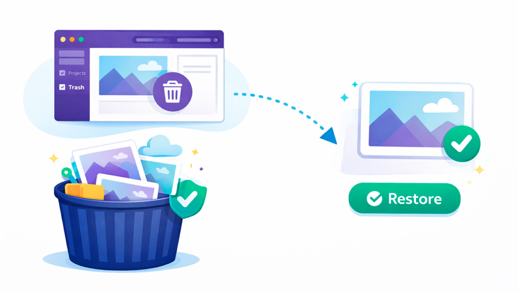 Recuperar un diseño eliminado desde la papelera de Canva