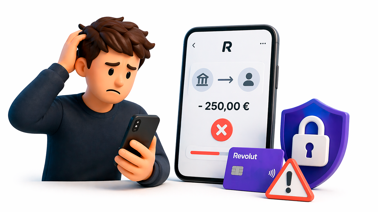 Revolut bloquea transferencia por seguridad
