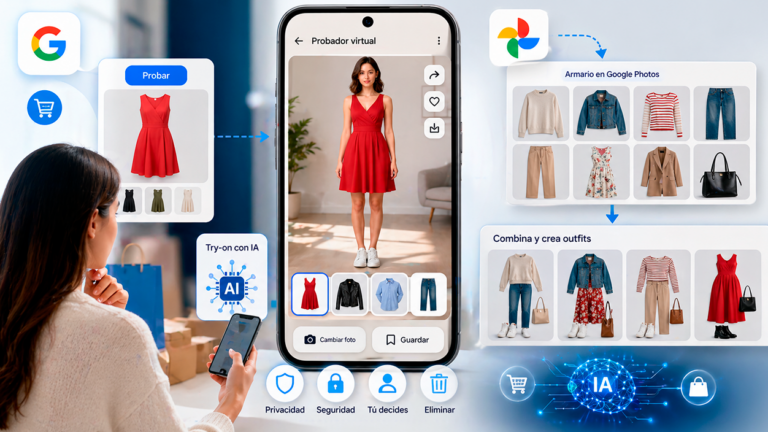 Ropa virtual en Google Photos y Shopping