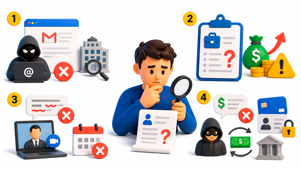 Señales claras de que una oferta de trabajo es falsa