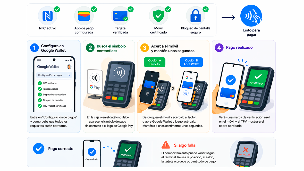 Tocar y pagar con Google Wallet