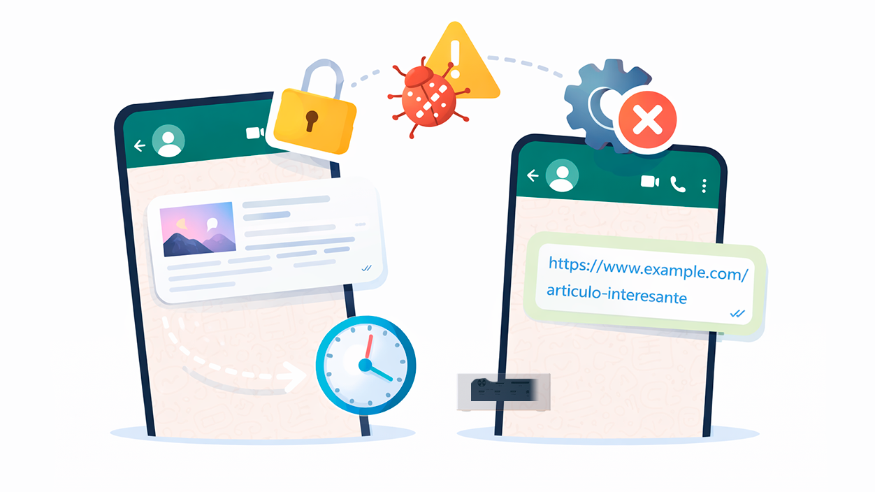 WhatsApp deja de mostrar la vista previa de los enlaces