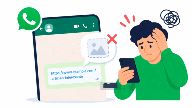 WhatsApp no muestra vista previa de enlaces