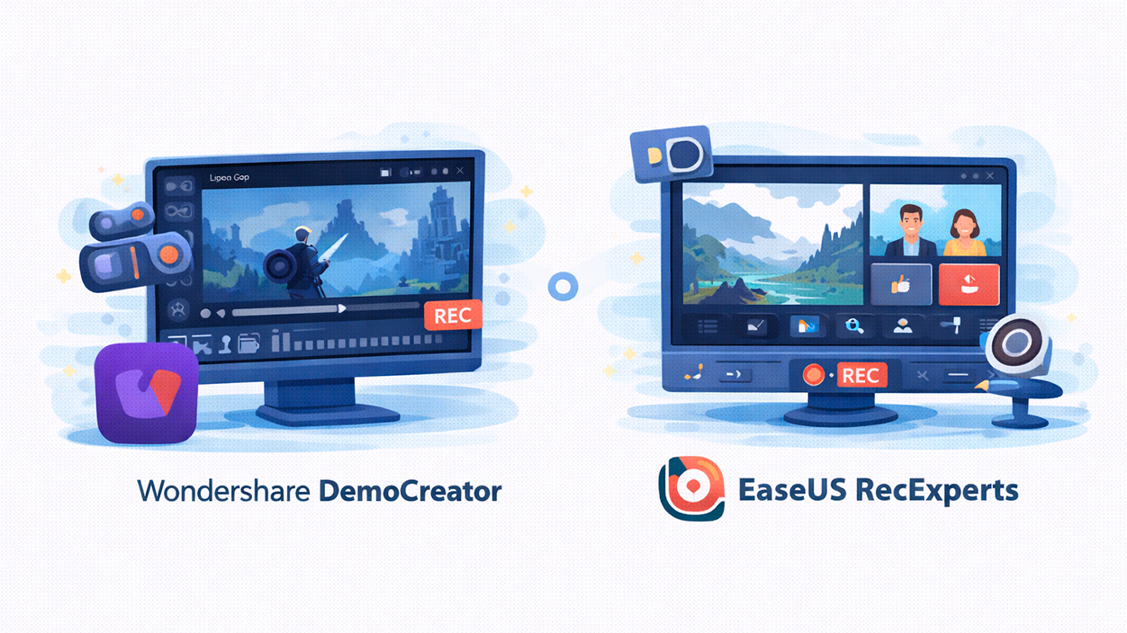 Wondershare DemoCreator y EaseUS RecExperts