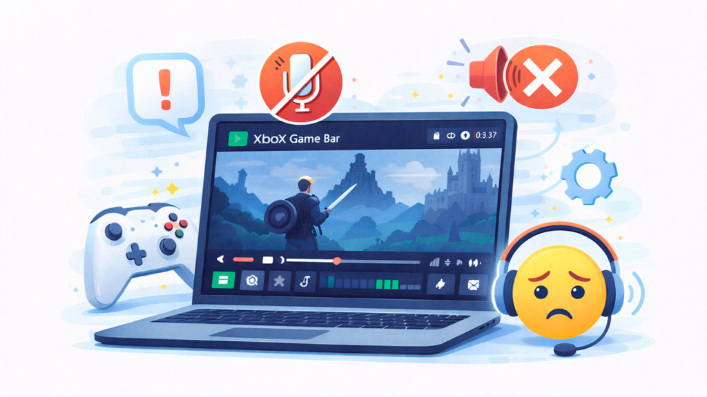 Xbox Game Bar no graba sonido