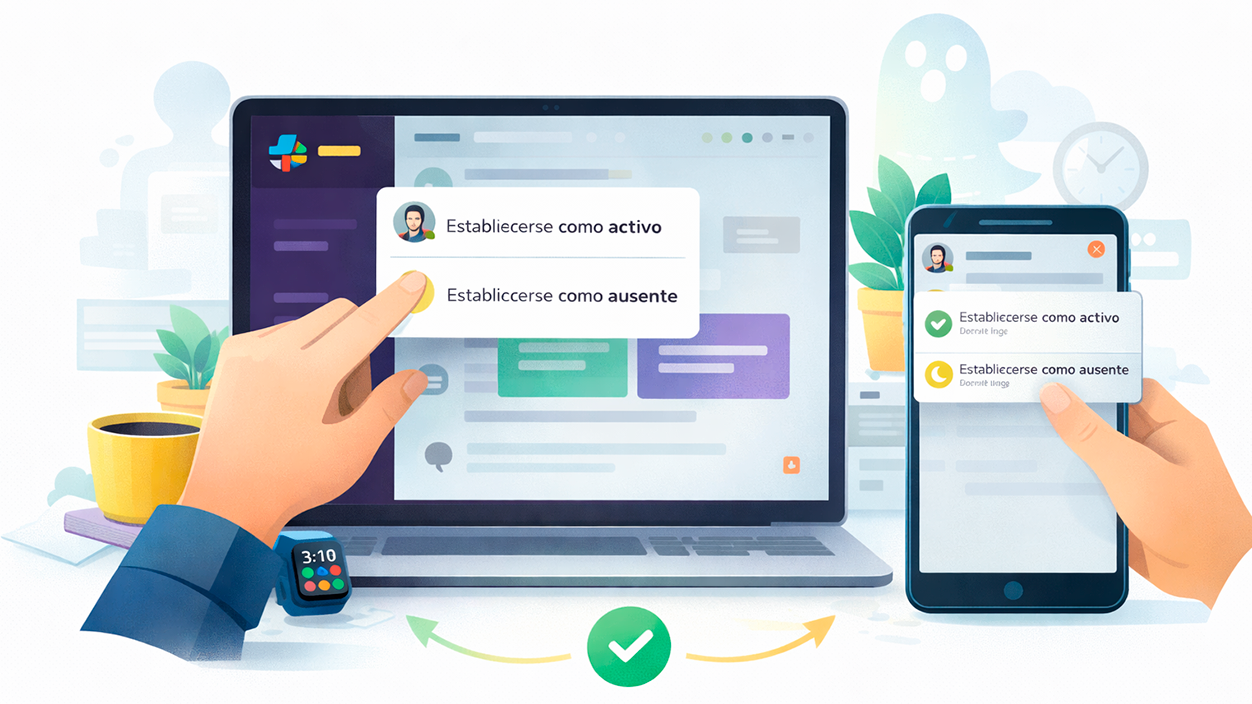 activo o ausente slack
