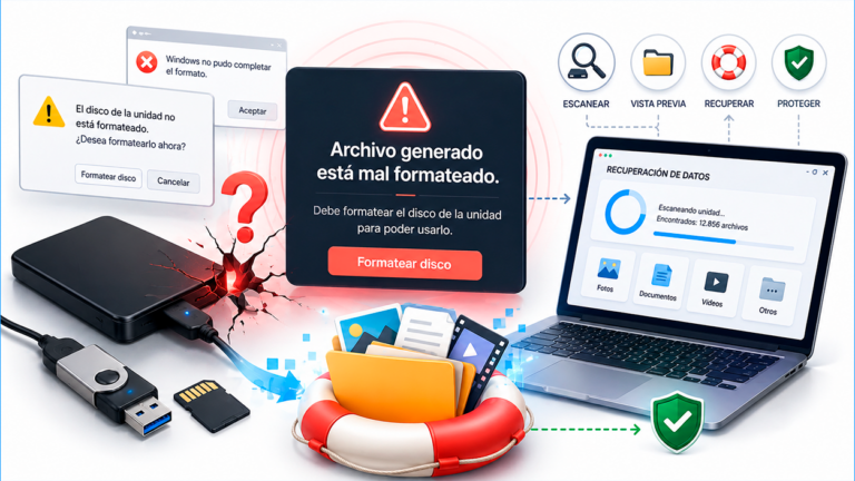 archivo generado mal formateado