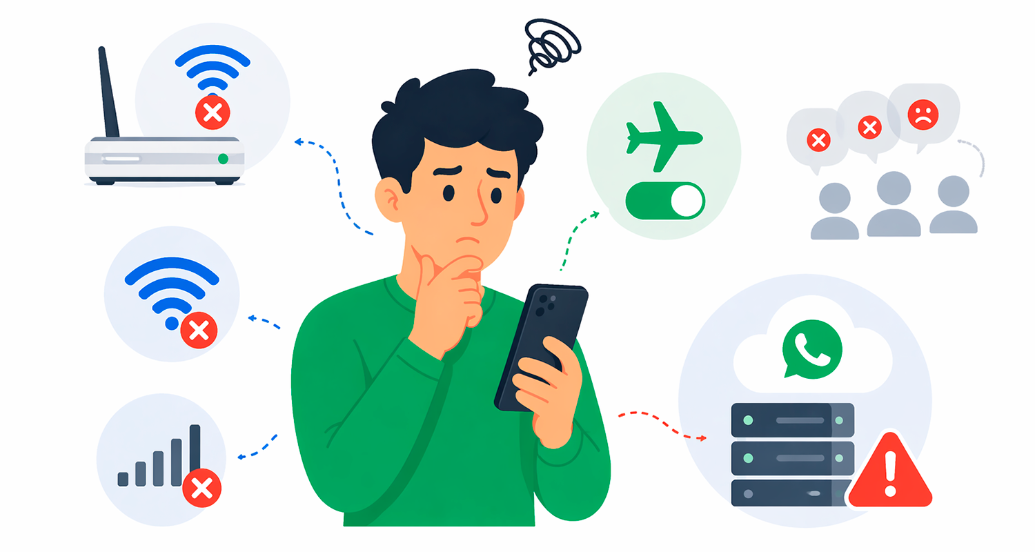 caídas parciales de WhatsApp