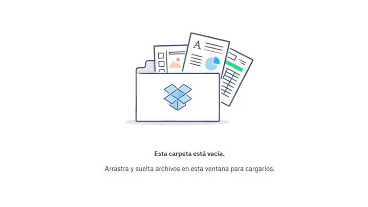 carpeta vacía en Dropbox