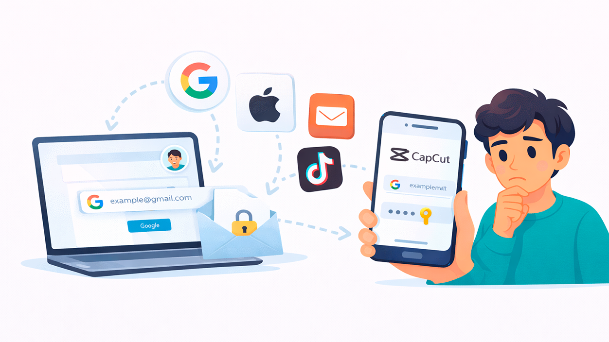 con qué método te registraste en CapCut