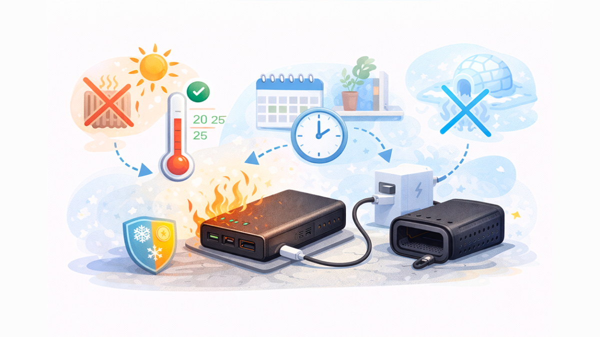 controlar la temperatura de un powerbank