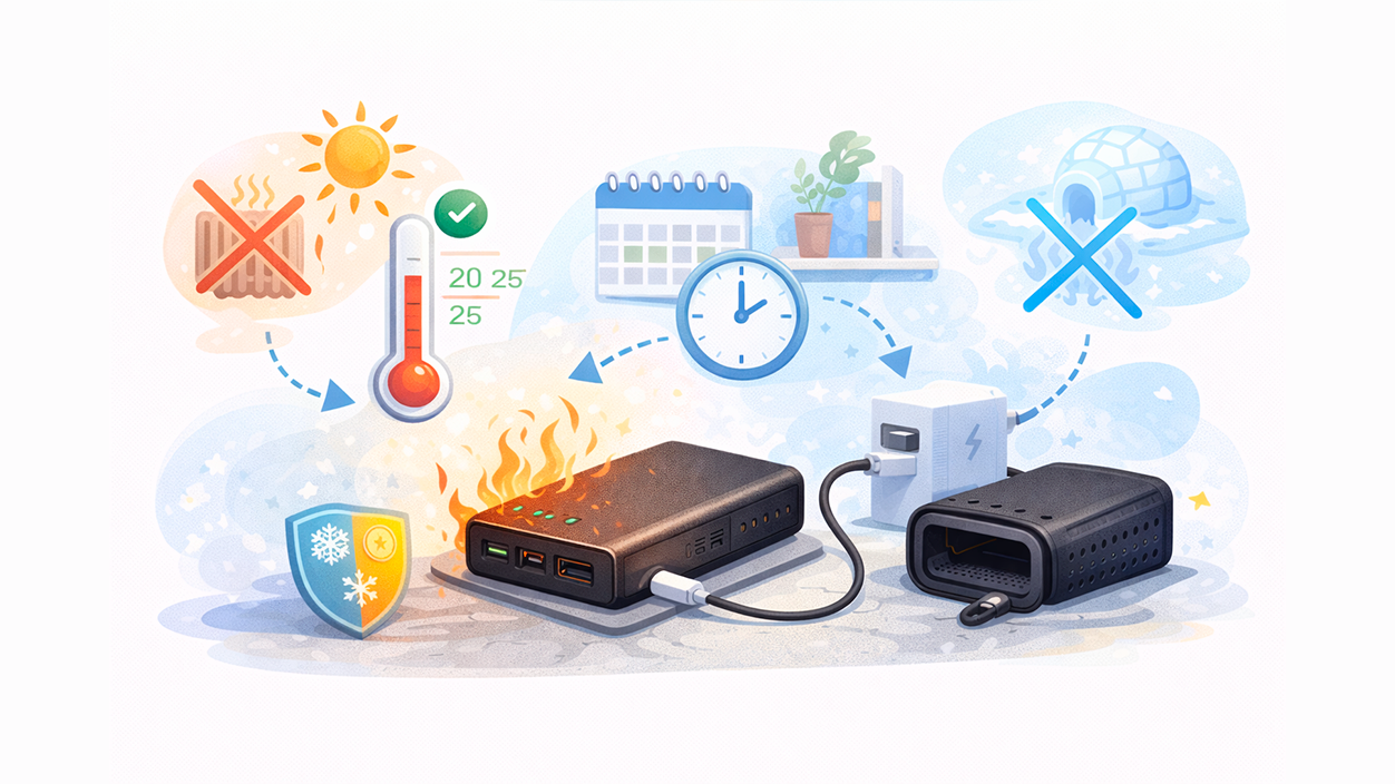 controlar la temperatura de un powerbank