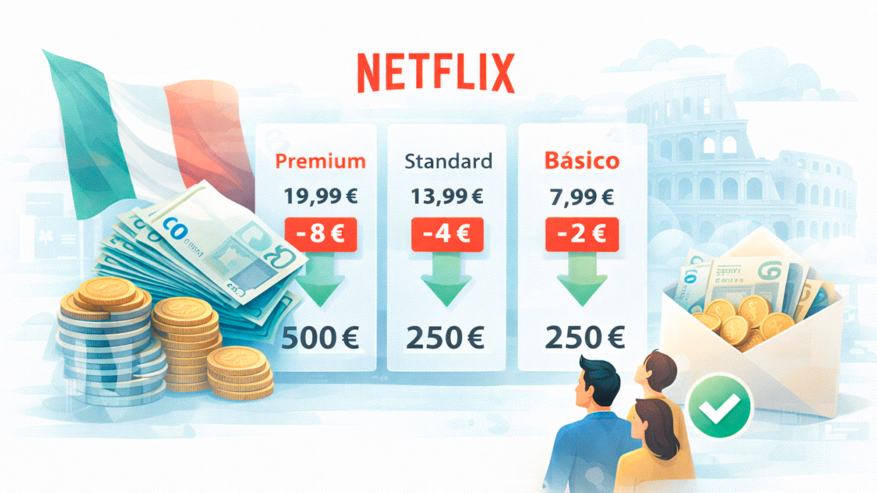 devolución dinero netflix italia