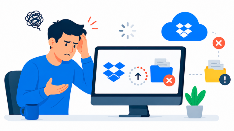 dropbox no sube archivos
