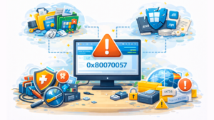 Error 0x80070057 in Windows: causes and solutions